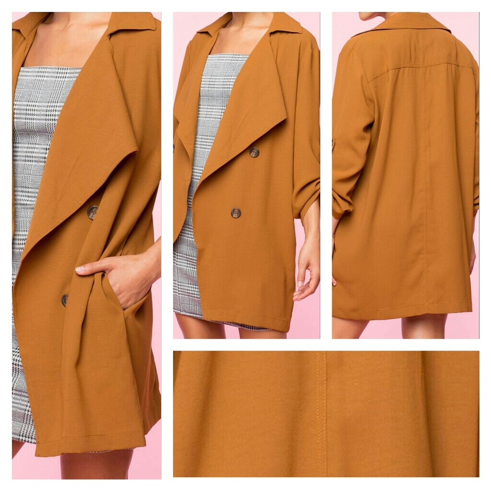 Camel Oversize Trench Coat